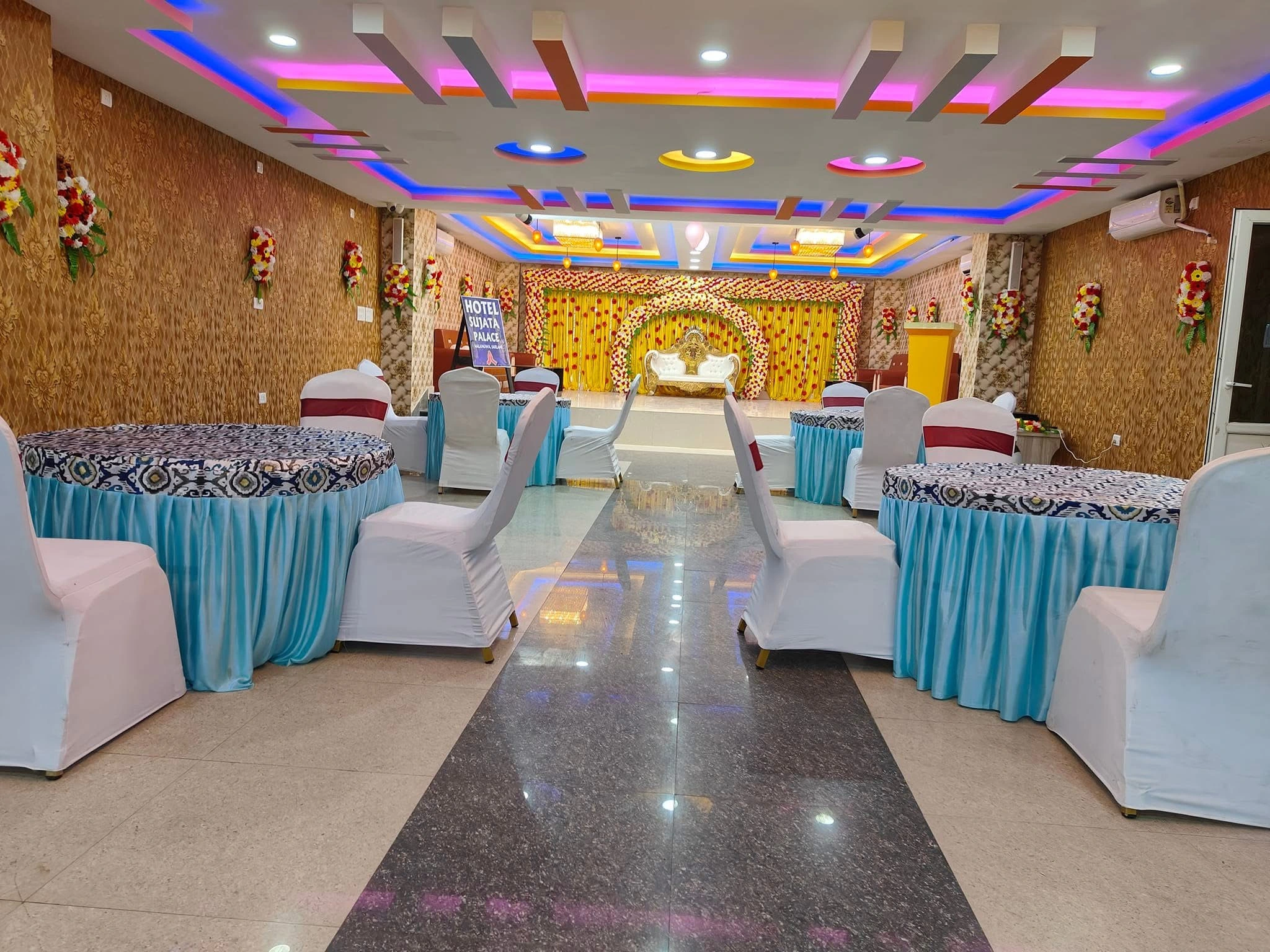 Grand Banquet Hall at hotel sujata Palace